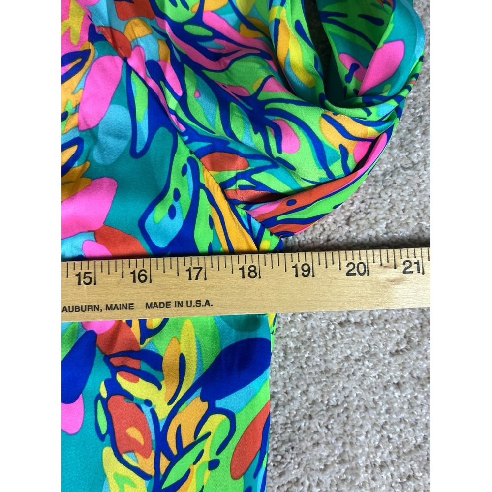 Lilly Pulitzer Carol Shift Dress Multi Hot Spot Neon Floral 3/4 Sleeve 81637 8 - Picture 5 of 9